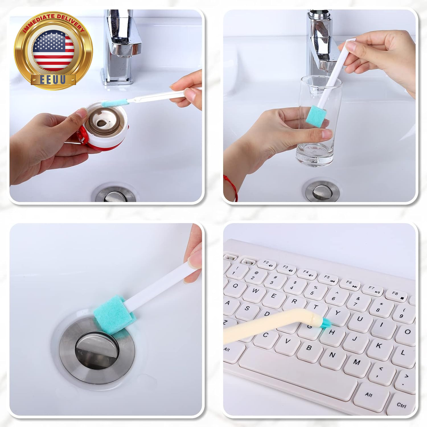 16 Pcs Small Household Cleaning Brushes, Deep Detail Crevice Cleaner Brush Crevi