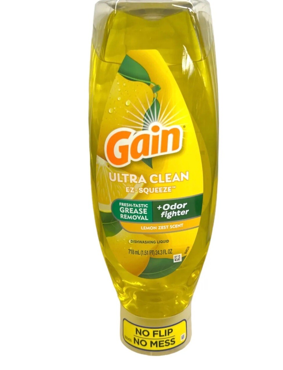 GAIN Lemon Zest Scent Ultra Clean Dishwashing Liquid EZ-Squeeze 24.3fl.oz X 2