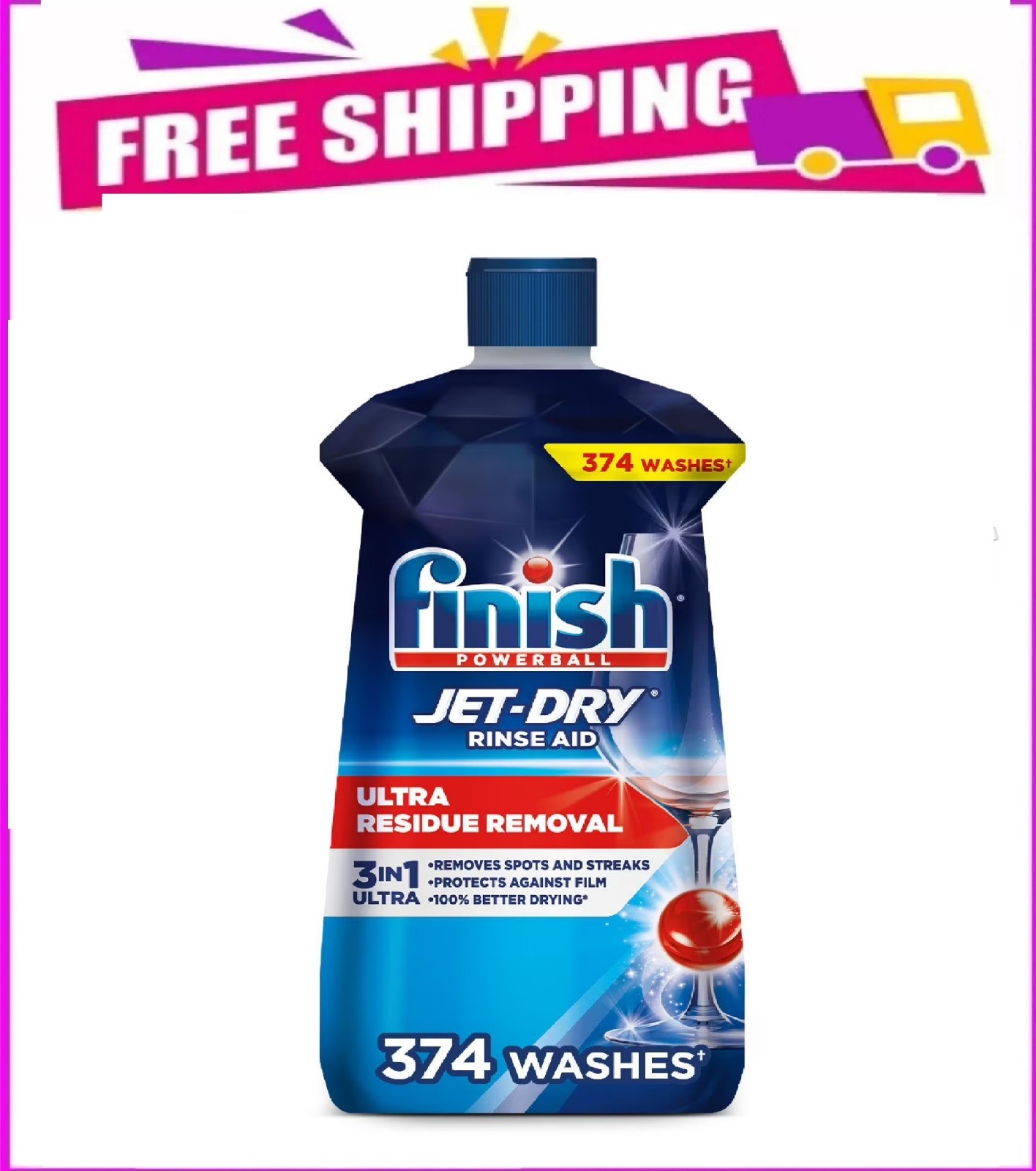 Finish Jet-Dry Rinse Aid, 38 fl. oz.