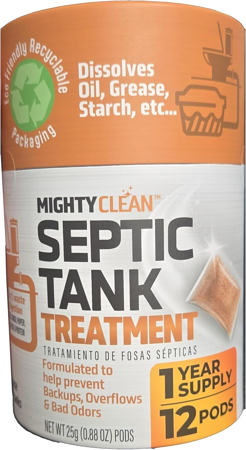 Septic Tank Treatment 1 Year Supply 12 Pods RV Toilet Enzyme Cleaner Eco-Friendl
