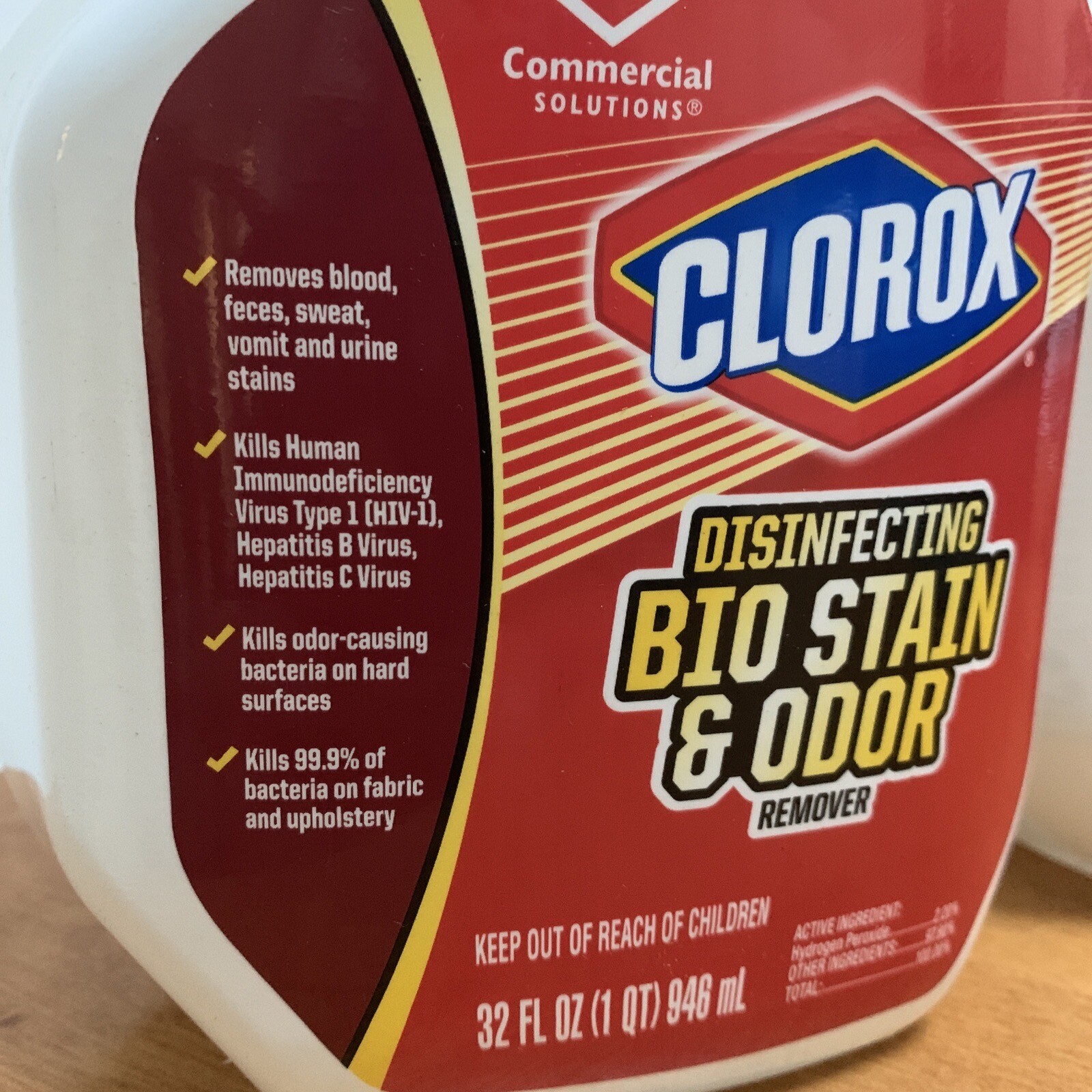 2-Clorox Bio Stain& Odor Remover 32 Fluid Ounce Osha, Blood-Borne Pathogens