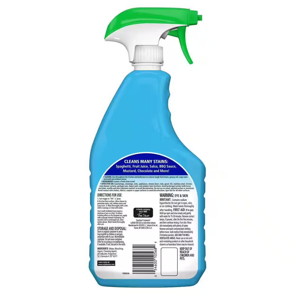 Fantastik All-Purpose Cleaner Deodorizes W Bleach kitchen Bathroom 32 Oz 4 Pack