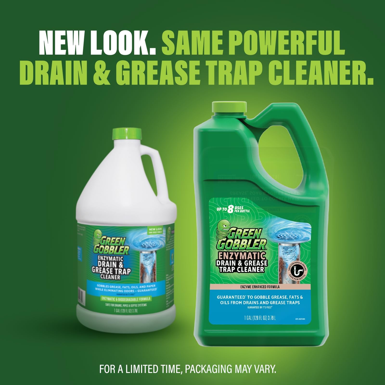 green gobbler Enzyme Drain Cleaner Controls Foul Odors & Breaks Down 1 Gallon