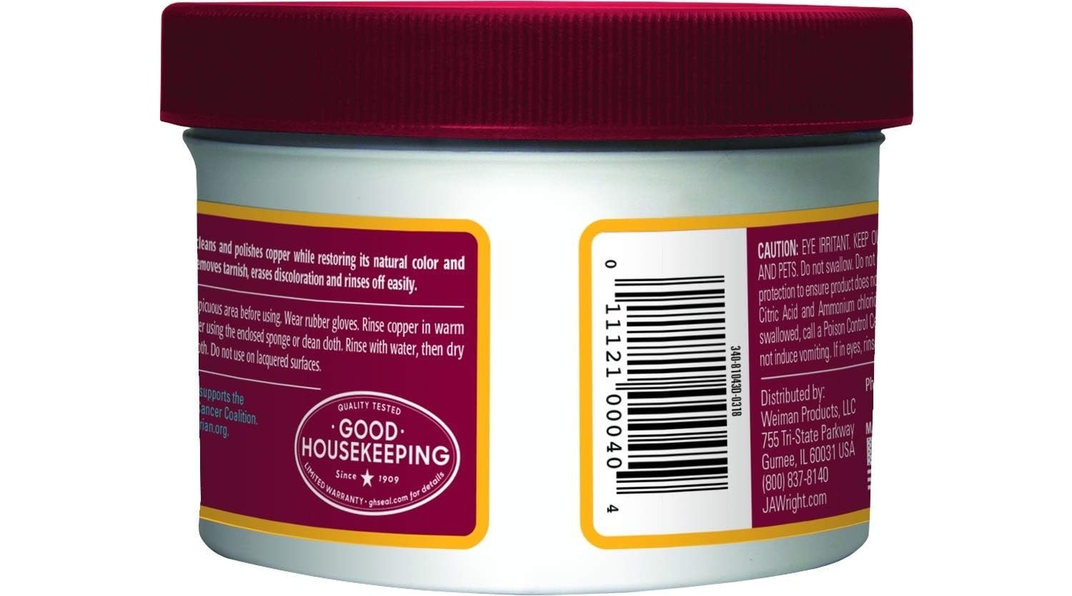 Wright’s Copper, Brass Cream Cleaner – 8 oz, (2 PACK SET)