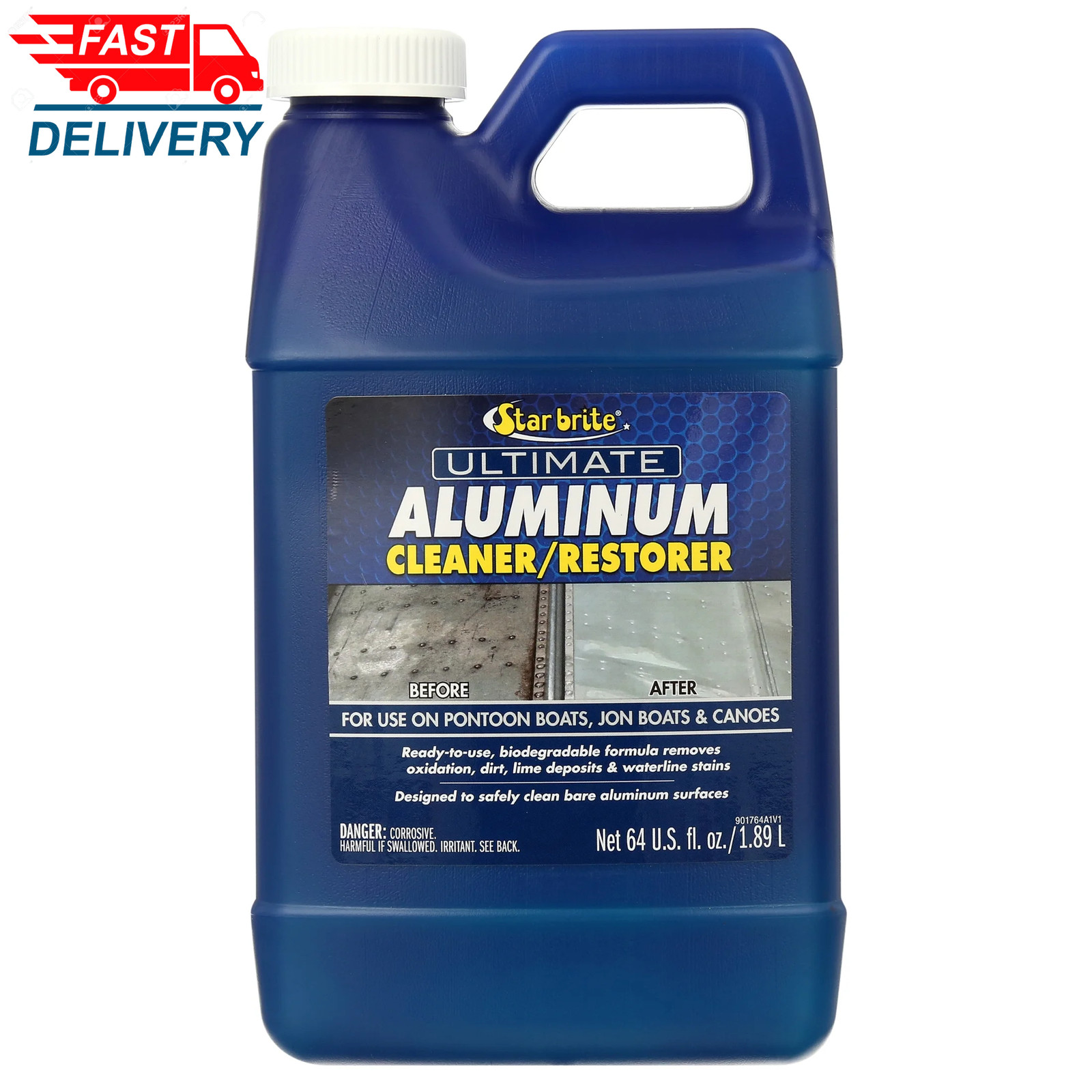 Ultimate Aluminum Cleaner & Restorer – for Pontoon Boats, Jon Boats, 64 OZ 👌✅