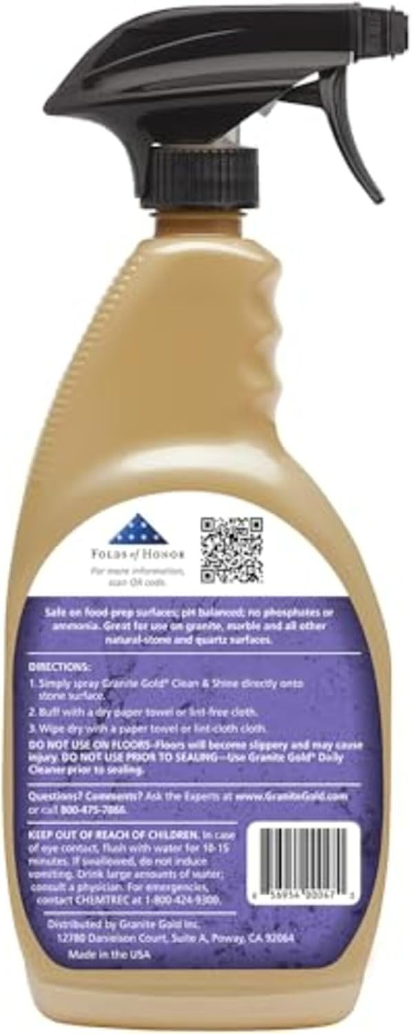 Clean and Shine Spray-Streak-Free Deep Cleaning & Polishing of Granite, Marbl…