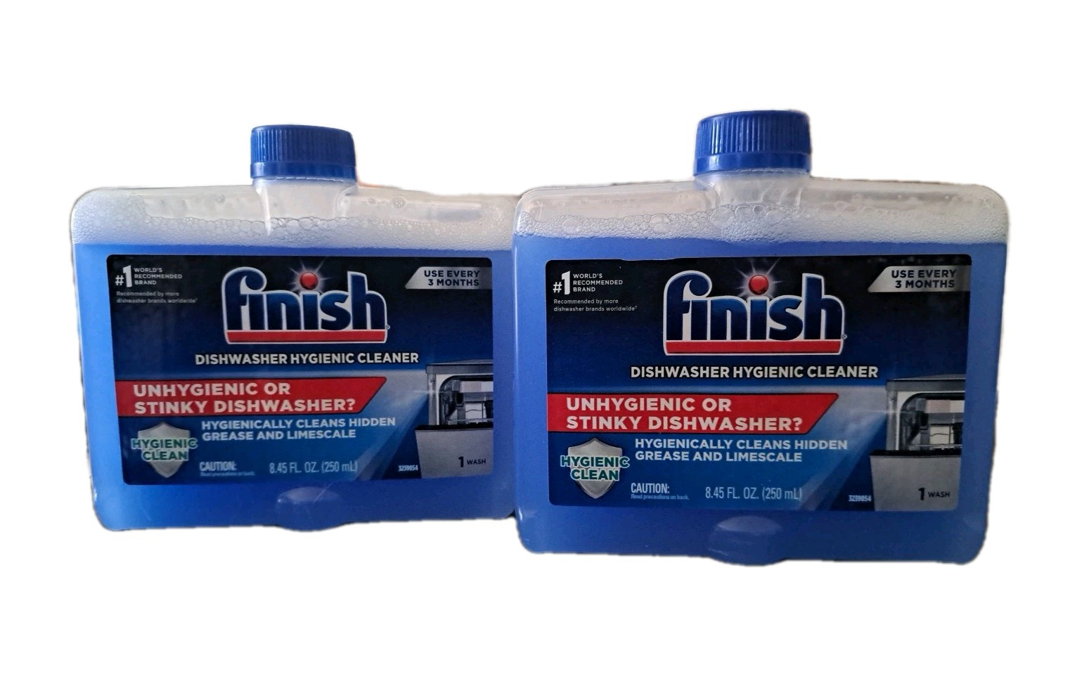 2 X Finish Dual Action Dishwasher Cleaner Fight Grease Limescale Fresh 8.45oz