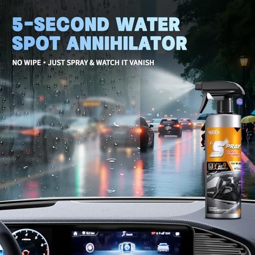 5-Sec Water Spot Remover for Cars – Streak-Free Windshield Cleaner with 45 2