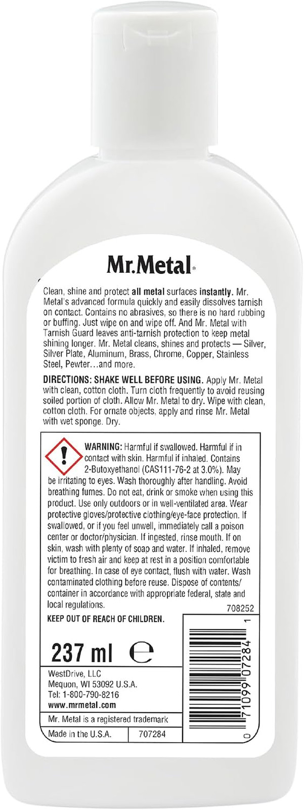 Metal Polish Liquid All Metal Multipurpose Cleaner, Non-Abrasive, Instant Sterli