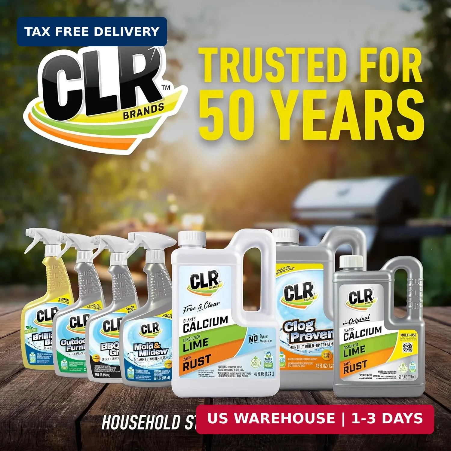 CLR Brands Grill Cleaner and Degreaser Spray, 26 oz. Bottle, BBQ Cleaner Removes