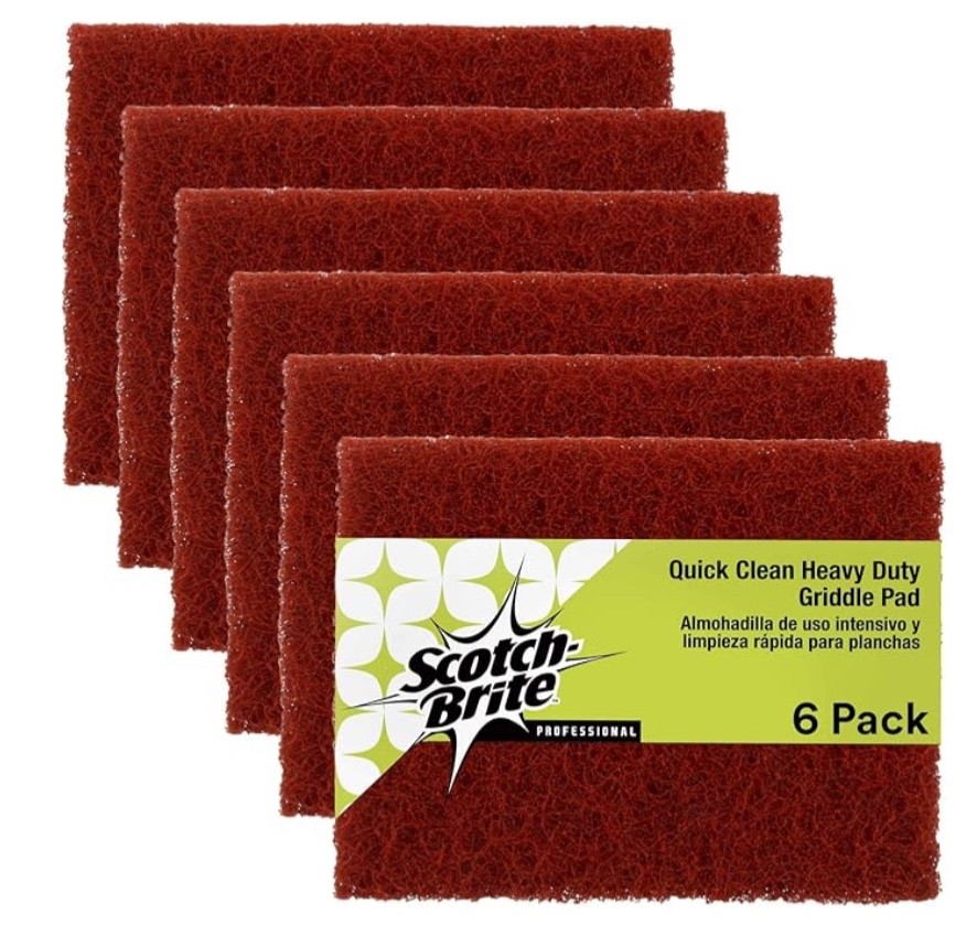 SCOTCH-BRITE 746CC SCOURING PAD, 4″ L X 5-1/4″ W, ORANGE, PK6