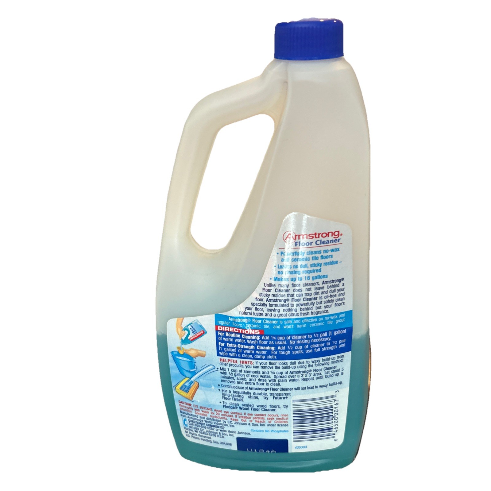 Armstrong Concentrated Tile & Vinyl Floor Cleaner No Sticky Residue Partial BTL
