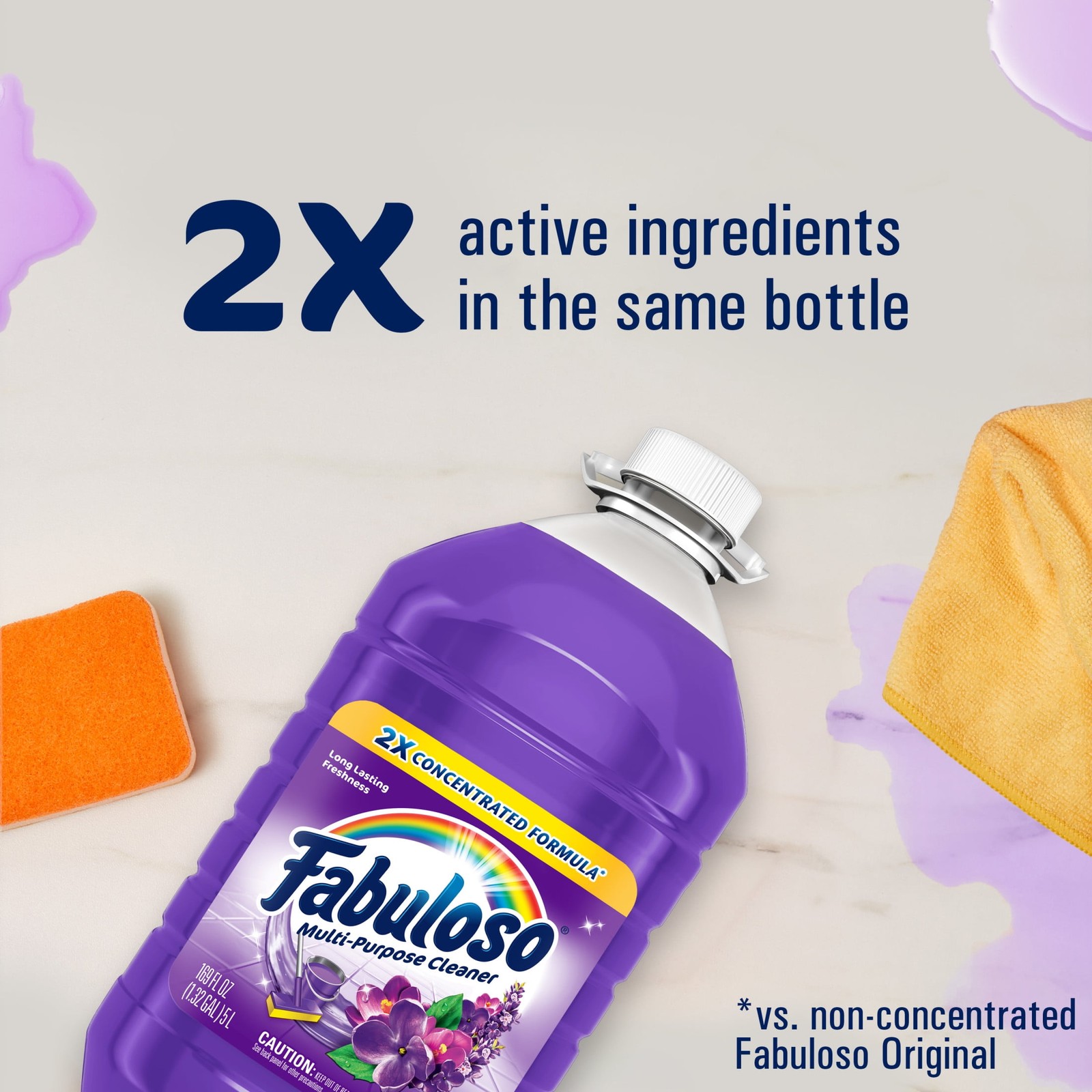 Fabuloso Multi Surface All Purpose Floor Cleaner, Lavender Scent, 169 fl oz