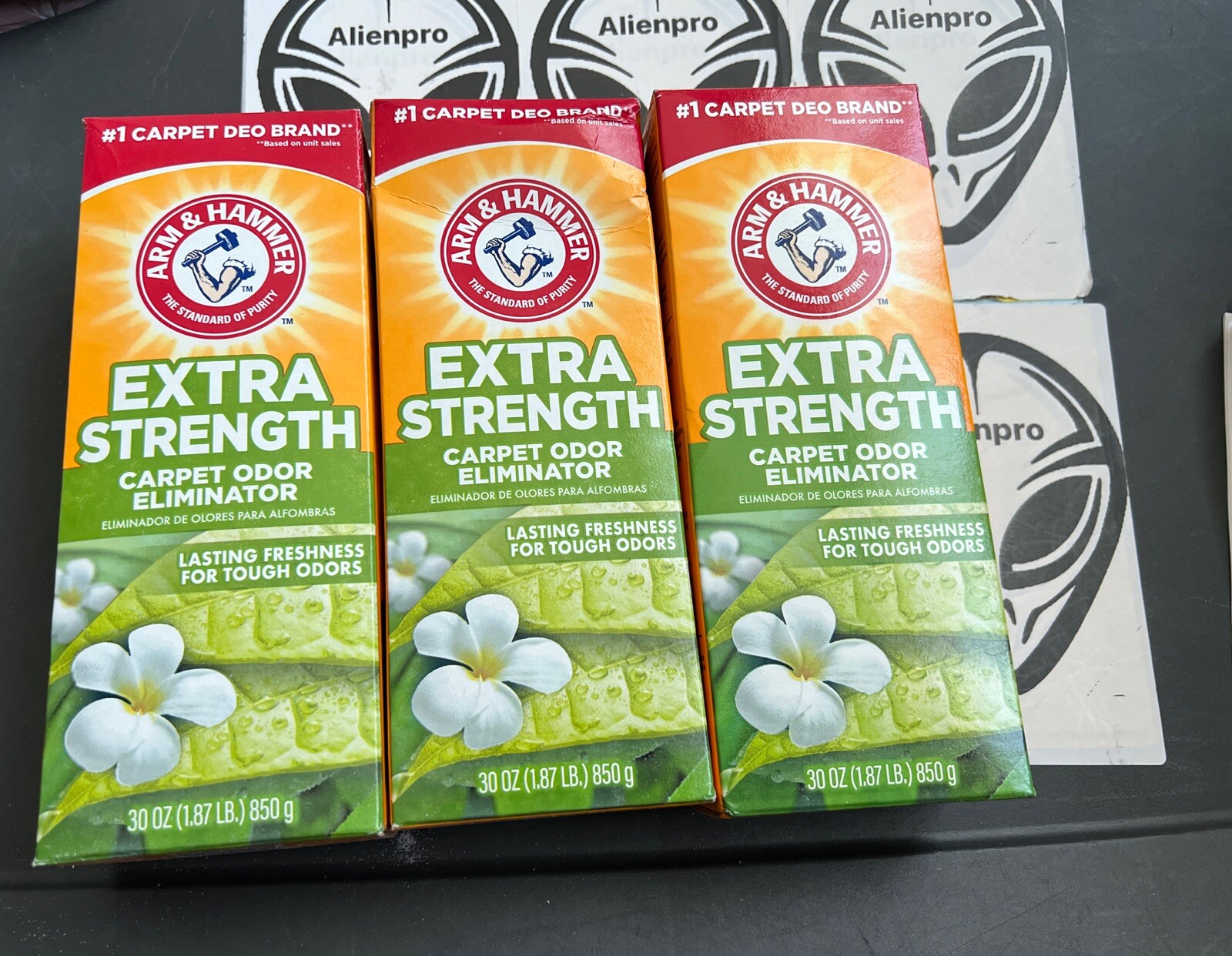 Lot 3 boxes! Arm & Hammer Carpet Odor Eliminator Extra Strength Oxi Clean 30oz