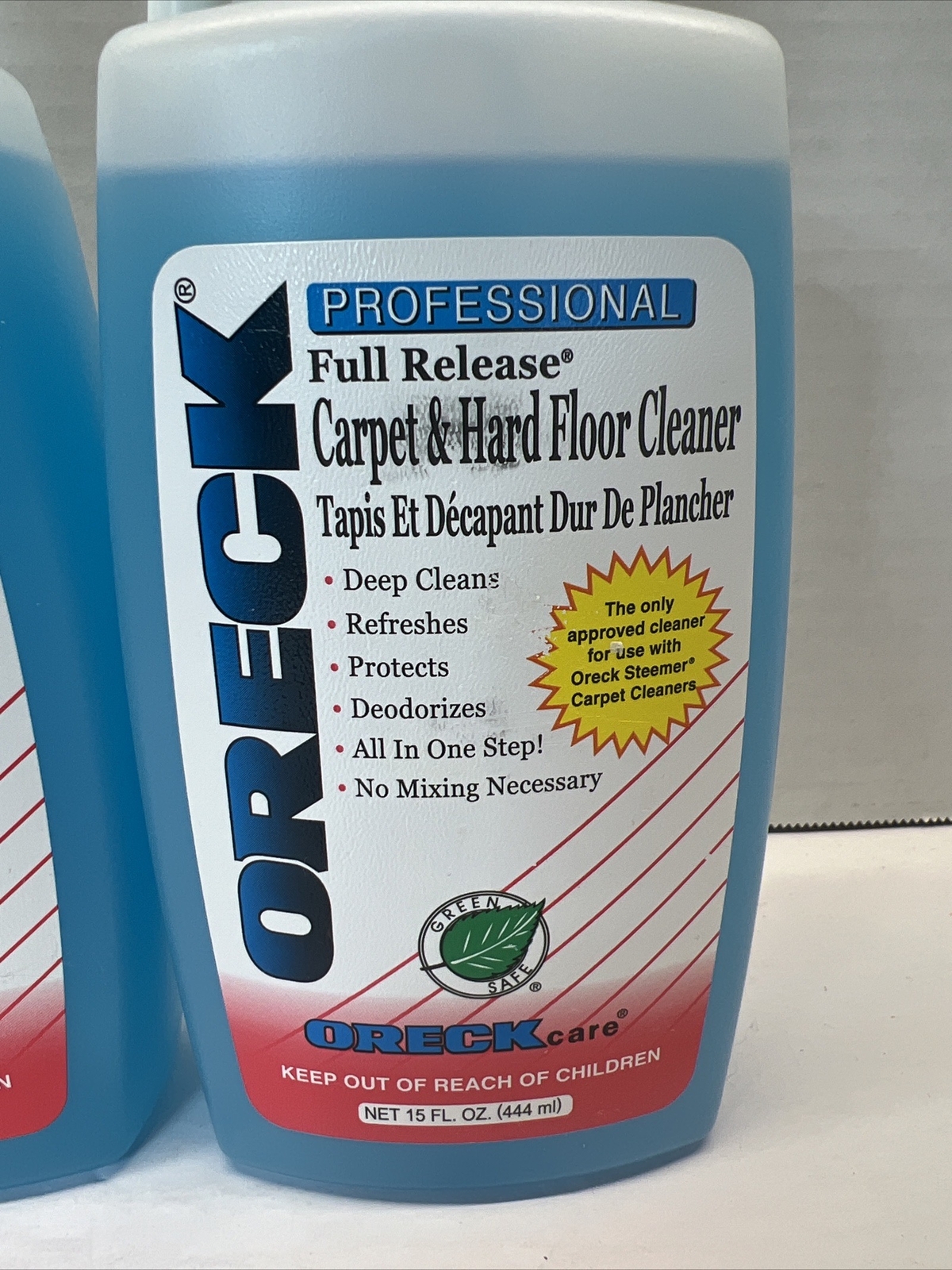 2 Oreck Professional Full Release Carpet & Hard Floor Cleaner 15 Oz Each NEW