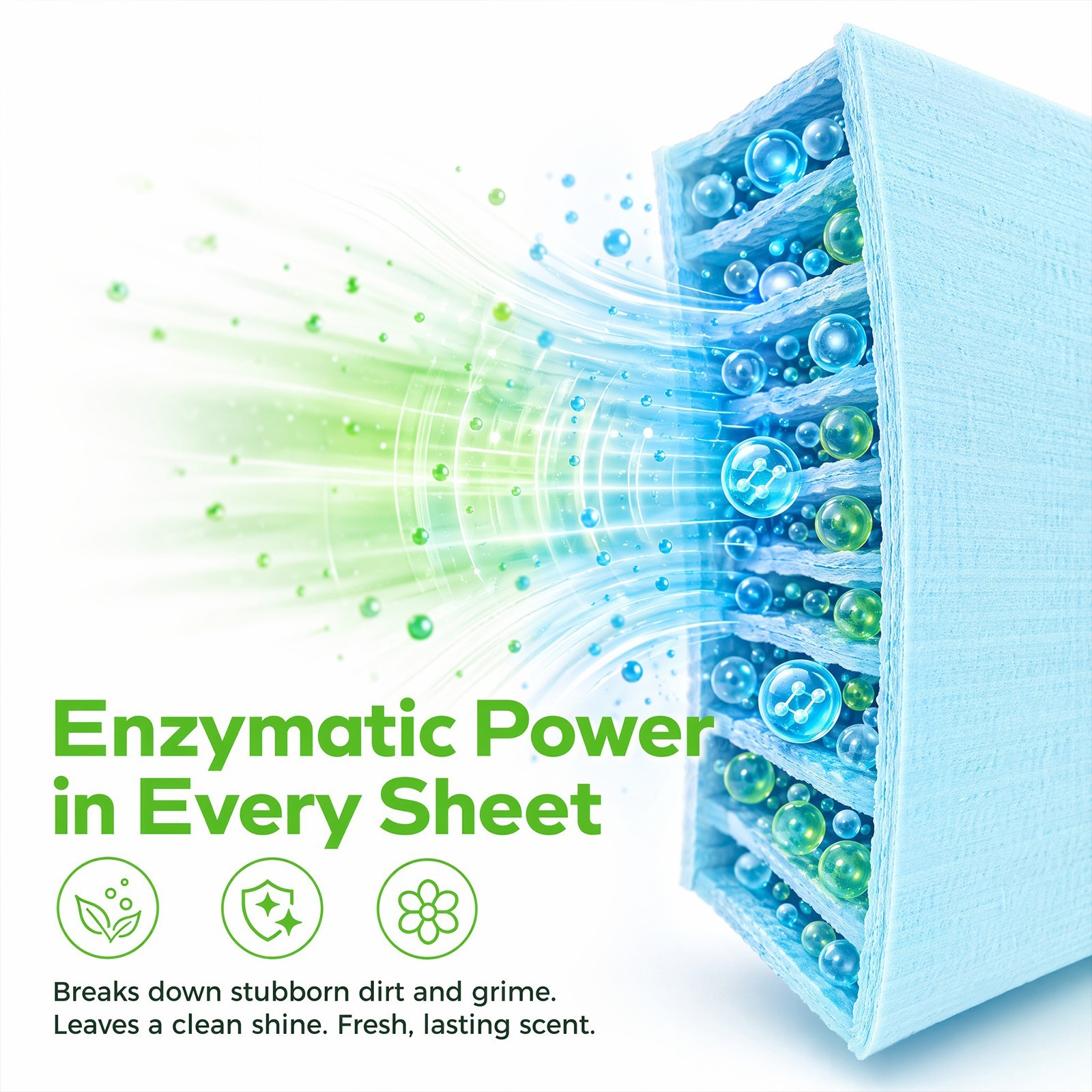 2026 Multi-effect Floor Cleaning Tablets Sheets 50PCS Fresh Scenta