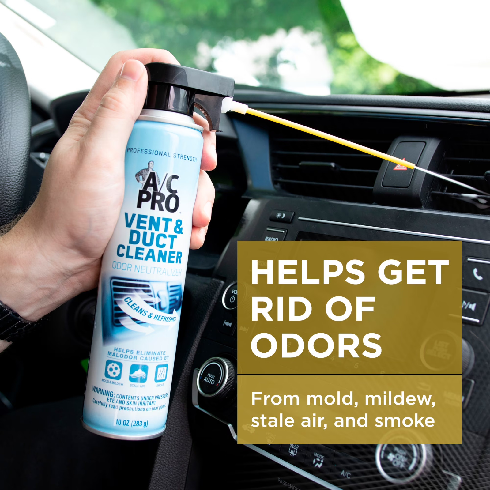 A/C Pro Vent & Duct Cleaner Odor Neutralizer for Automotive HVAC Systems, 10 oz