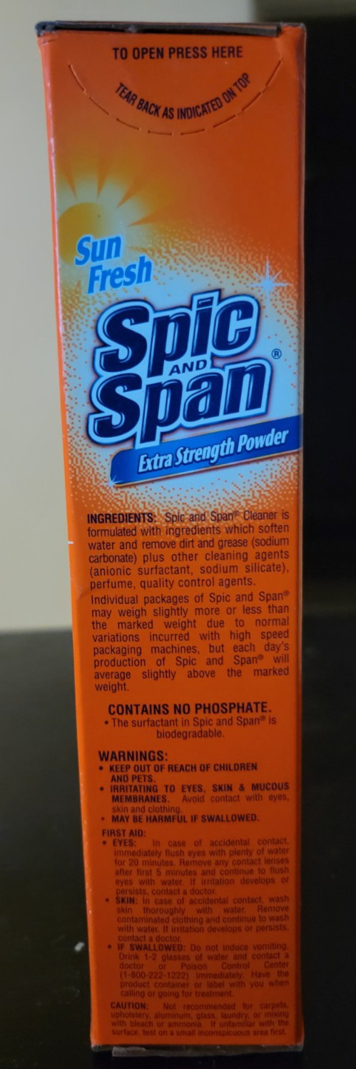 Spic and Span Extra Strength Powder Sun Fresh 27 oz (1 lb 11 oz) Discontinued