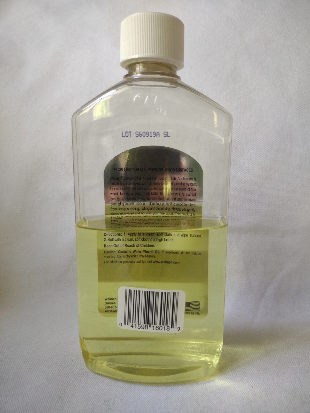 WEIMAN LEMON OIL FURNITURE POLISH WITH SUNSCREEN PARTIAL BOTTLE