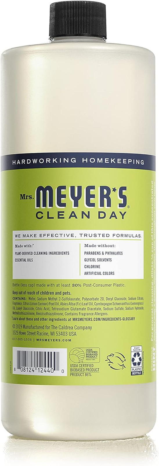 Mrs. Meyer’s Clean Day Multi-Surface Cleaner Concentrate Lemon Verbena 32 Fl. Oz