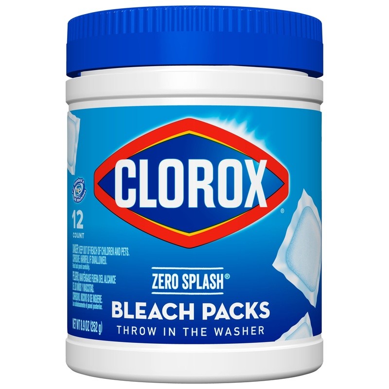 Zero Splash Bleach Packs Splashless Pods Multi Surface Cleaning 12 Loads 8.9oz