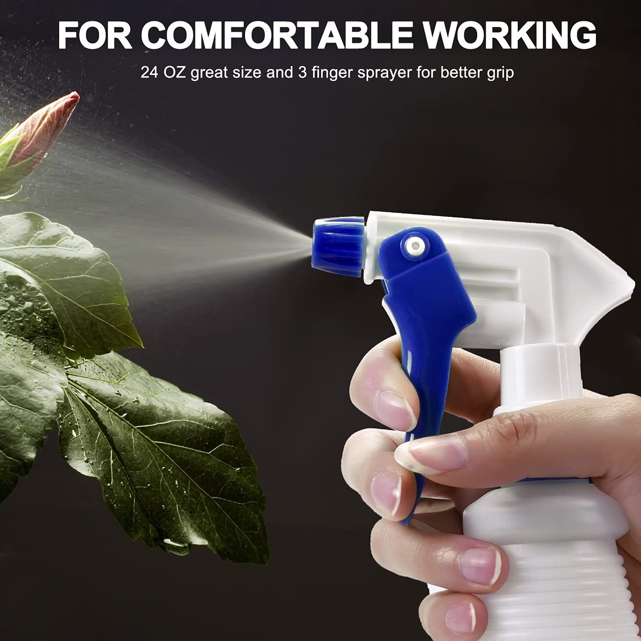 Plastic Spray Bottle 4 Pack 24 Oz Sprayer for Cleaning Solutions Bleach⭐️⭐️⭐️⭐️⭐