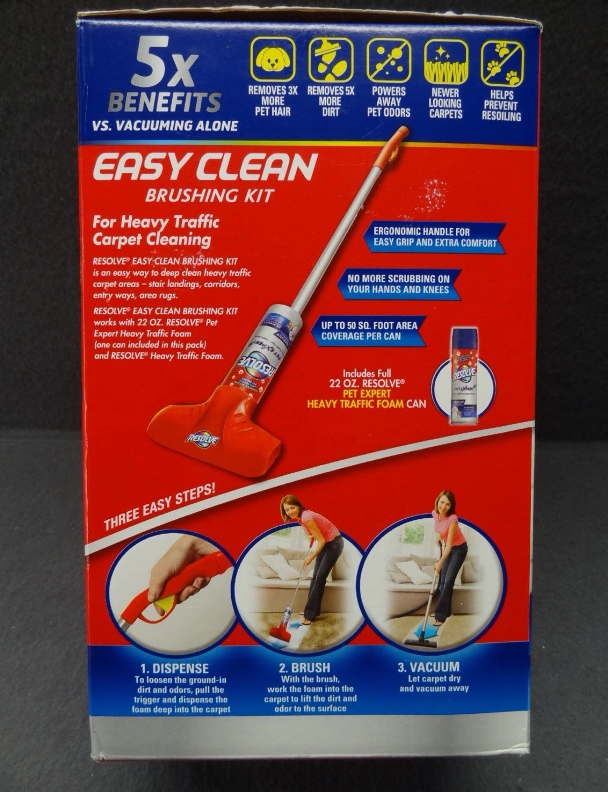 NEW Resolve Easy Clean Pet Expert Brushing Kit Heavy Traffic Carpet Cleaning