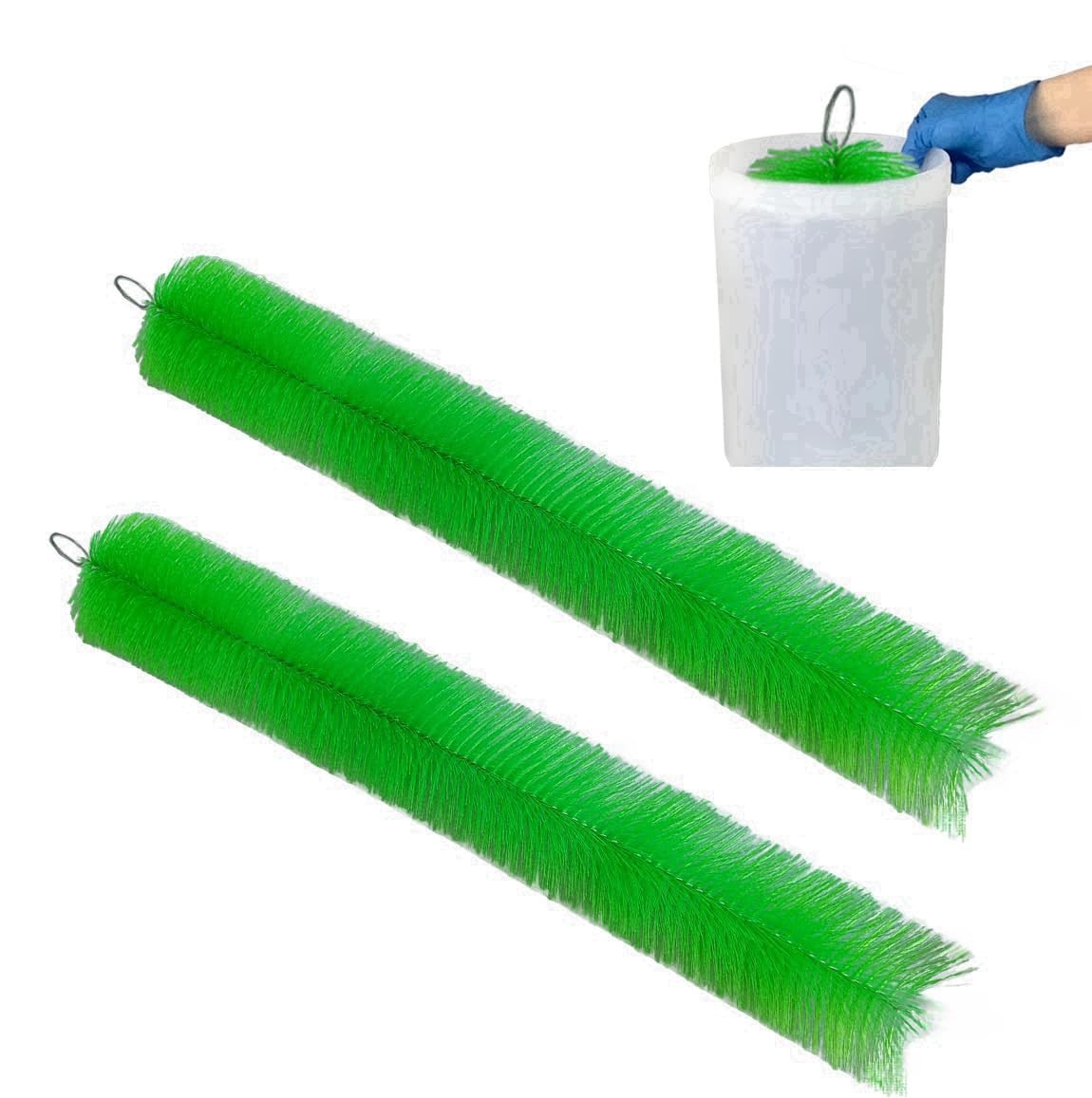 2Pcs Septic Tank Bristle Filter for 4 Inch Pipe，Long Barrel Brush Sewer Efflu…