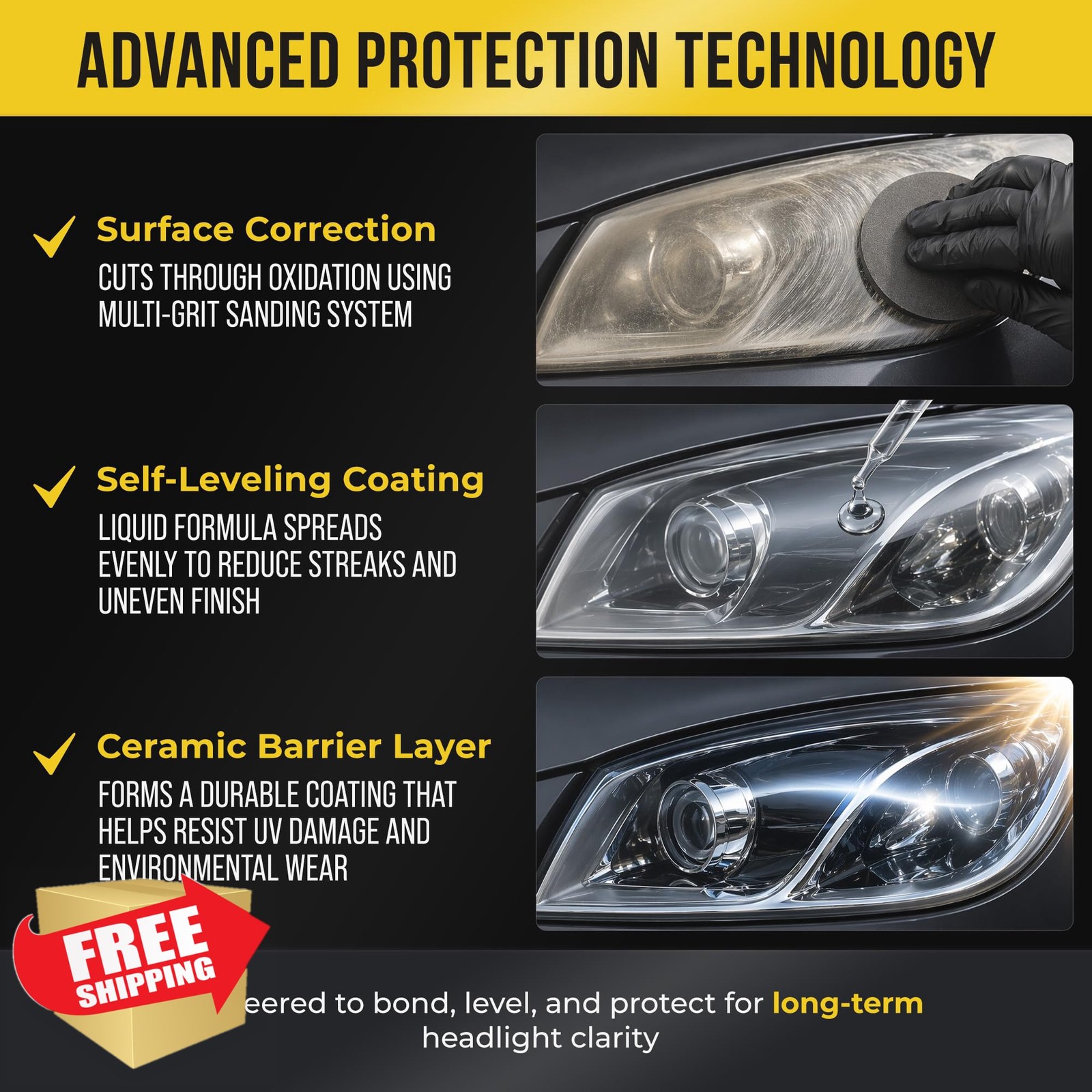Nano Bond Ceramic Headlight Restoration Kit 30ml Bottle
