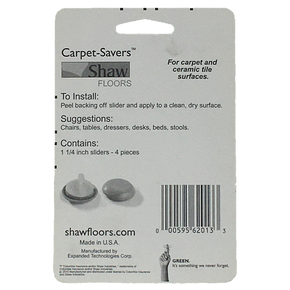 Shaw 1.25″ Cream Peel Back Felt Carpet Saver Pads 4 Units