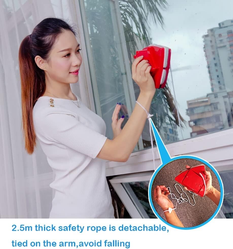 Compact Magnetic Window Cleaner for Thick Glass – Perfect for High-Rise Homes