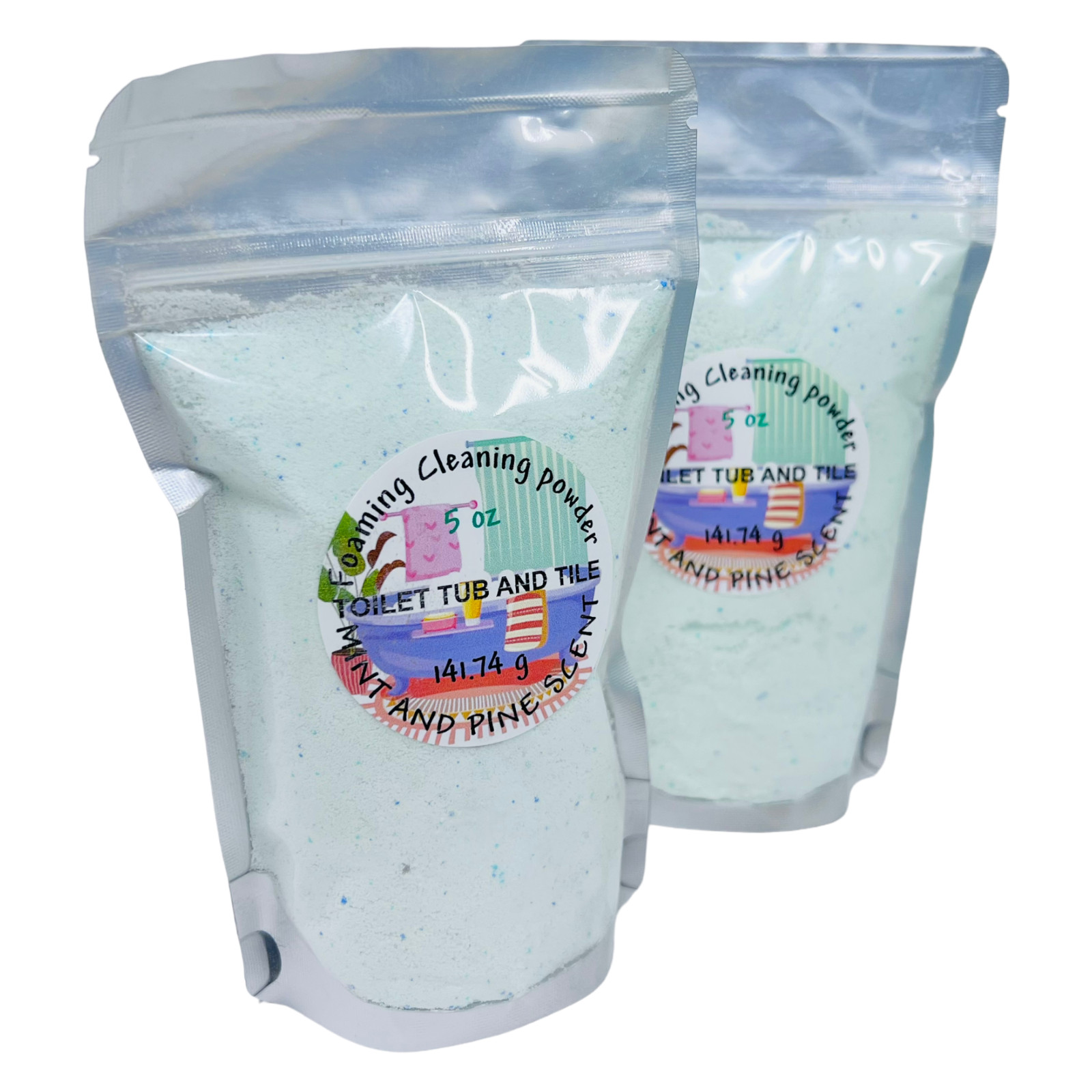 Toilet tub and tile, foaming powder 5 oz fresh scent of mint pine 2 pack deal