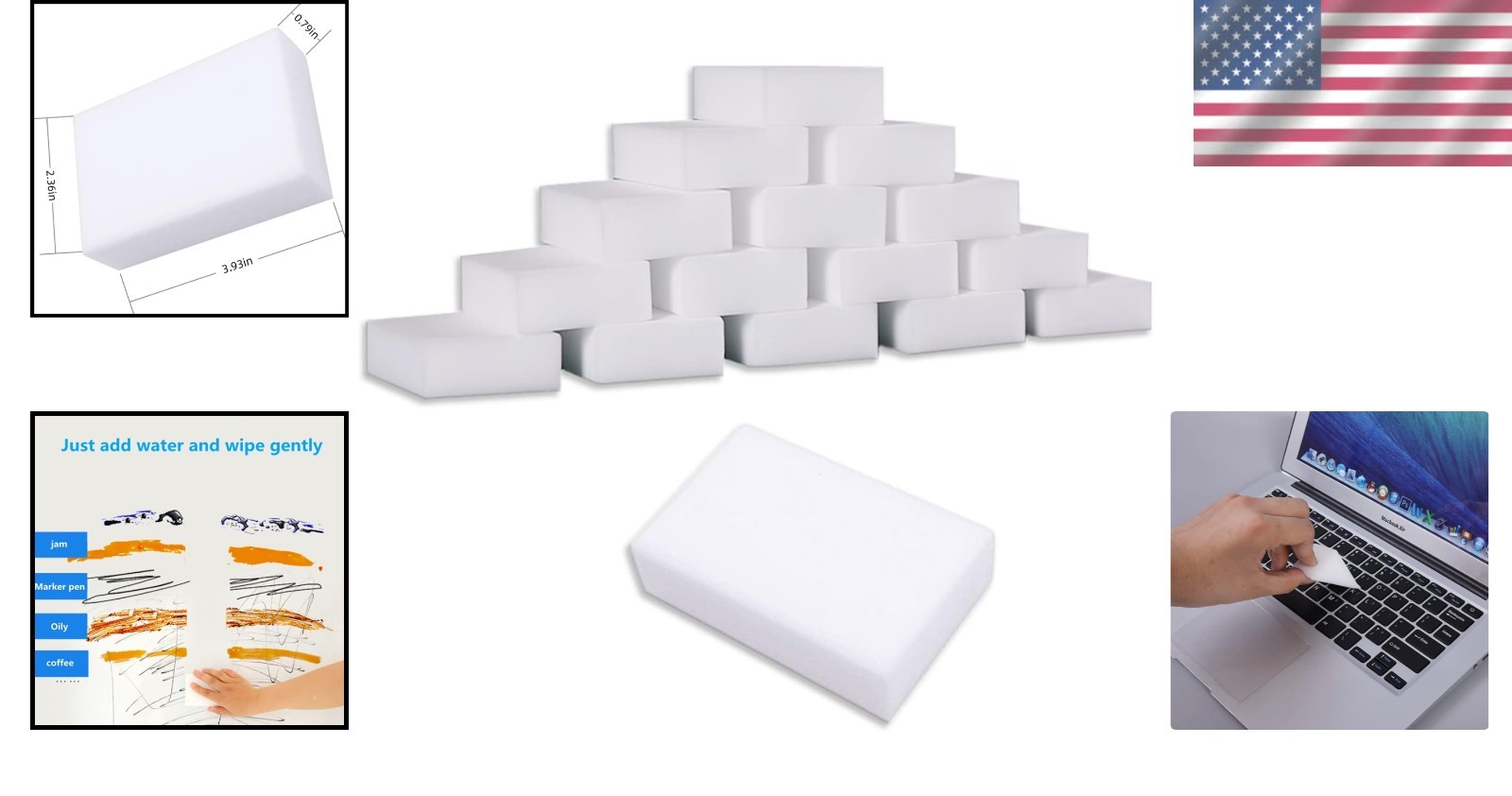 50 Pack Magic Cleaning Sponges – Just Add Water for Effortless Cleaning