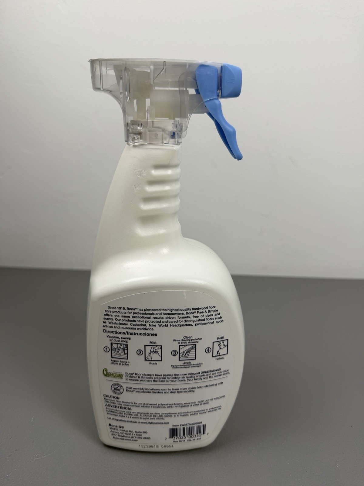 New Discontinued Bona 36 Oz Free & Simple Hardwood Floor Cleaner WM760059001