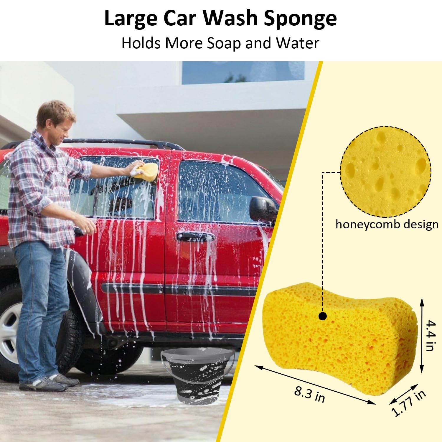 10Pcs Car Wash Detailing Kit Cleaning Kits,with Collapsible Bucket Wash Mitt …