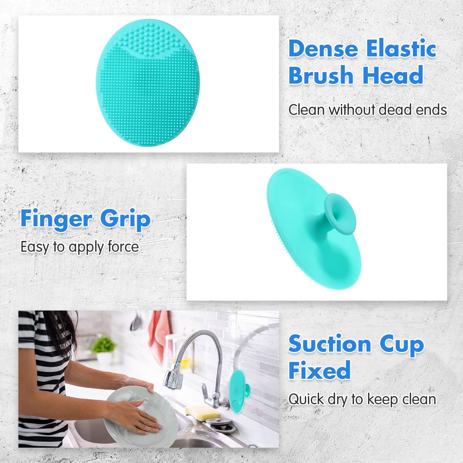 2 Pcs Vegetable Brush Potato Scrubber Veggie Brush Silicone Reusable Cleaning To