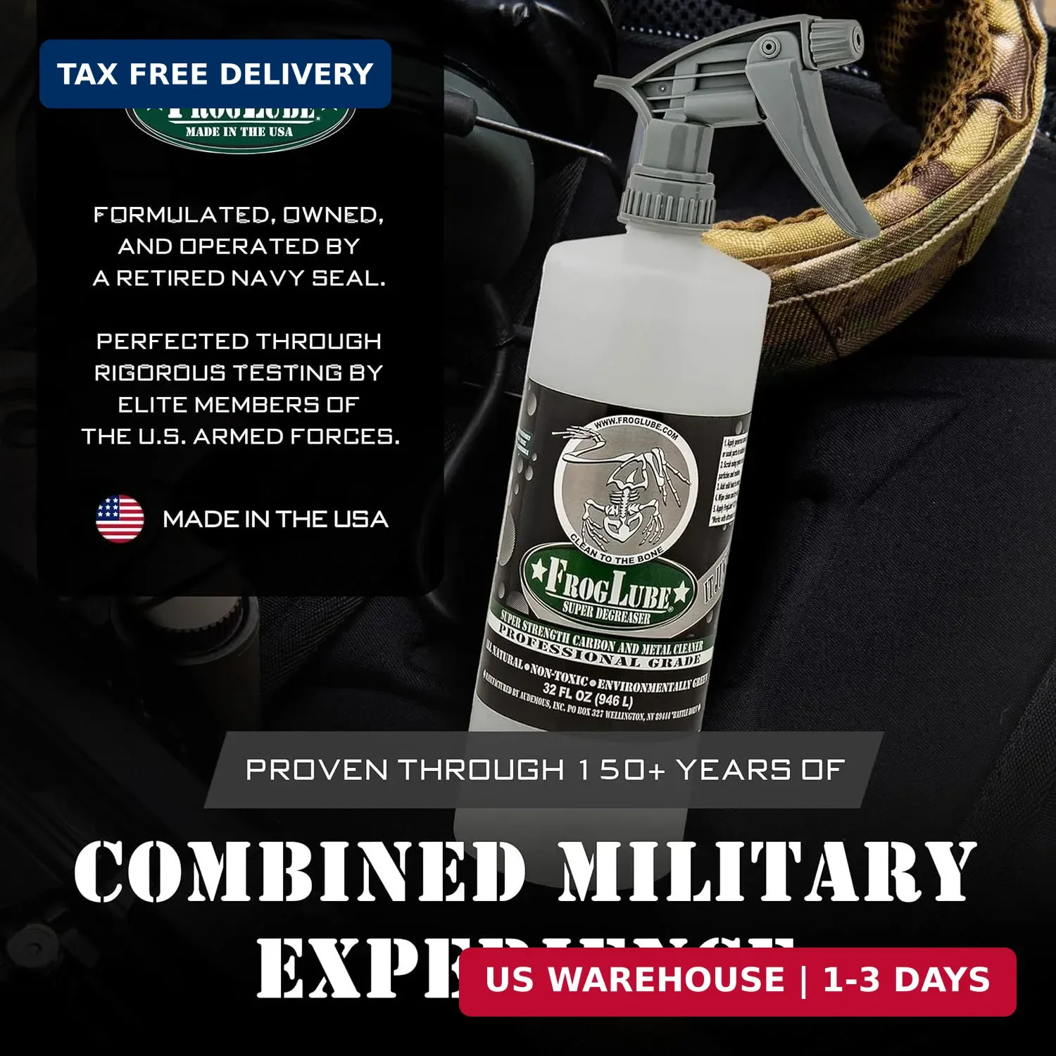 Frog Lube Super Degreaser – Concentrated Gun Cleaner Spray – Heavy Duty, Non-Tox