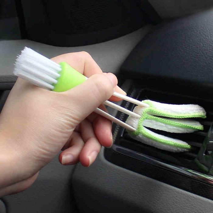 5x PCS – Portable Double End Car Vent Brush Dust Cleaner Window Air Con Blinds