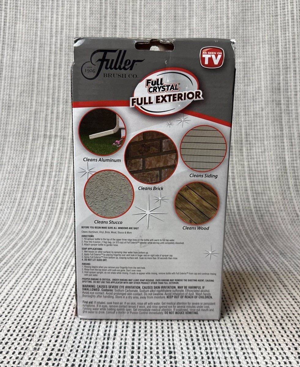 Fuller Brush Full Crystal Full Exterior Cleaner Sprayer 4oz Powder As Seen on TV