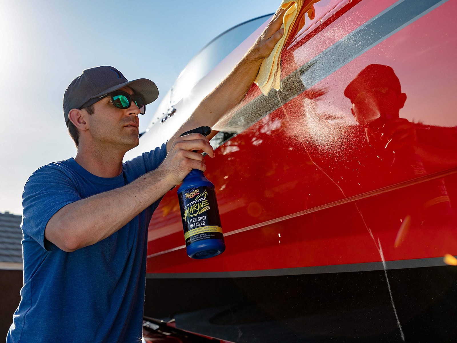Meguiars 32 Oz Marine Water Spot Remover And Detailer Safe Spray Shine 1 Pack