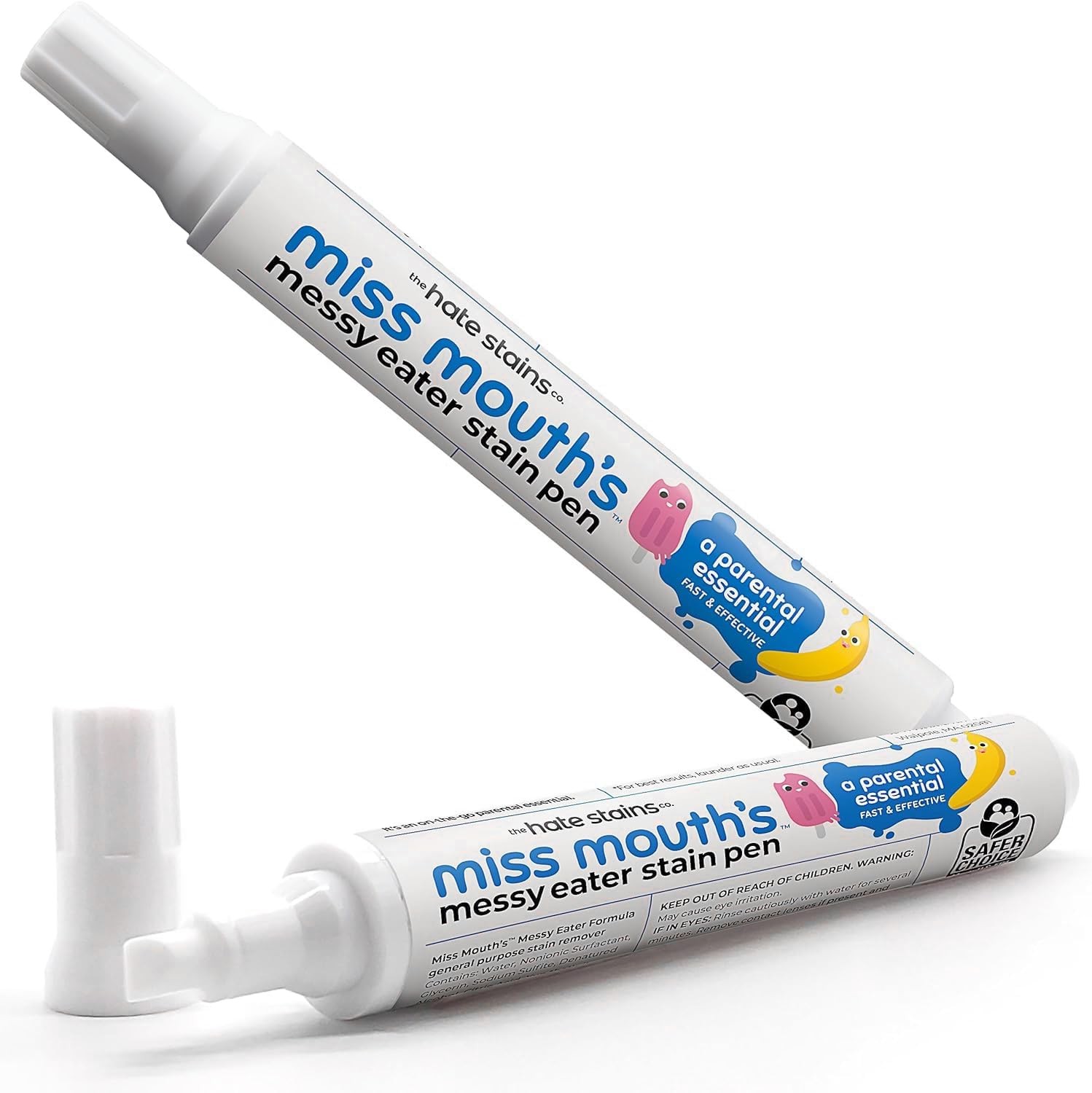 Miss Mouth’s Messy Eater Stain Treater Pen – 2 Pack To Go Instant Stain Remov…