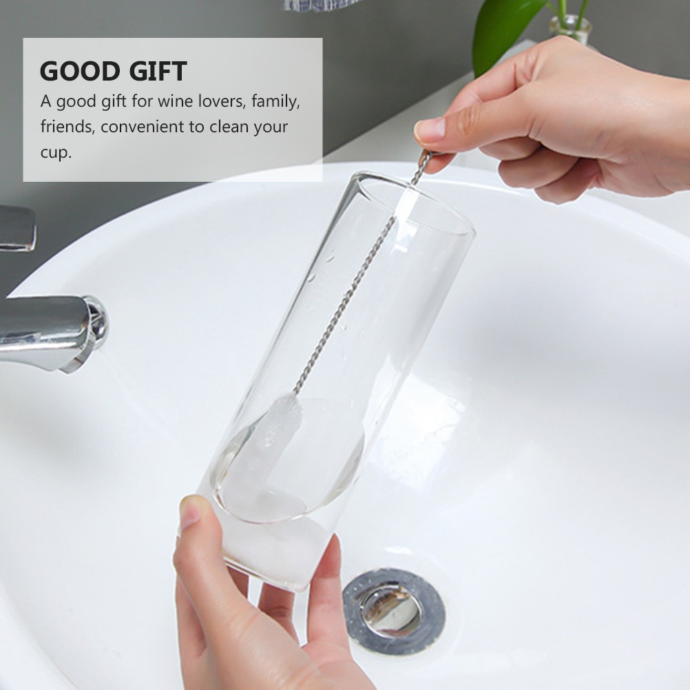4Pcs Flexible Bottle Brush Set Durable Stainless Steel for Home Use