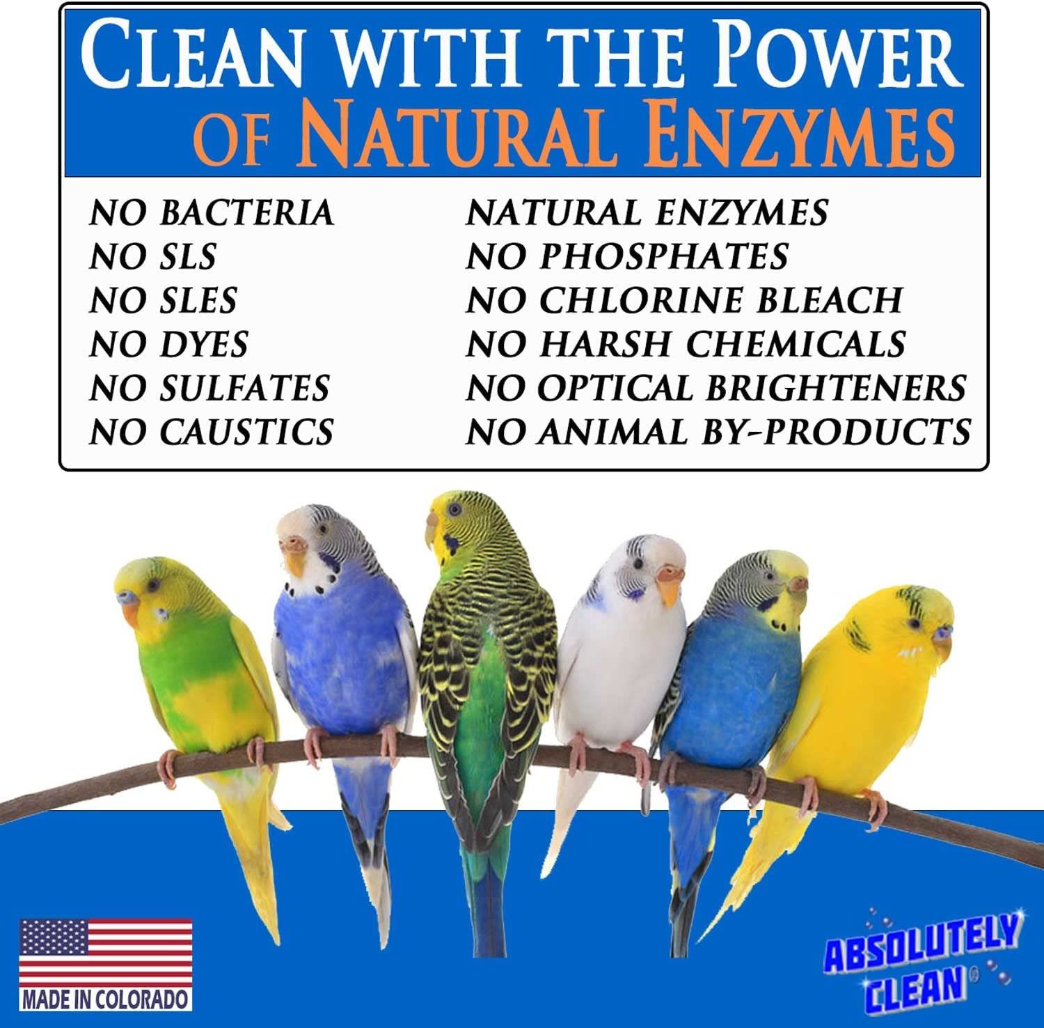 Absolutely Clean Amazing Bird Cage Cleaner and Deodorizer – Just Spray