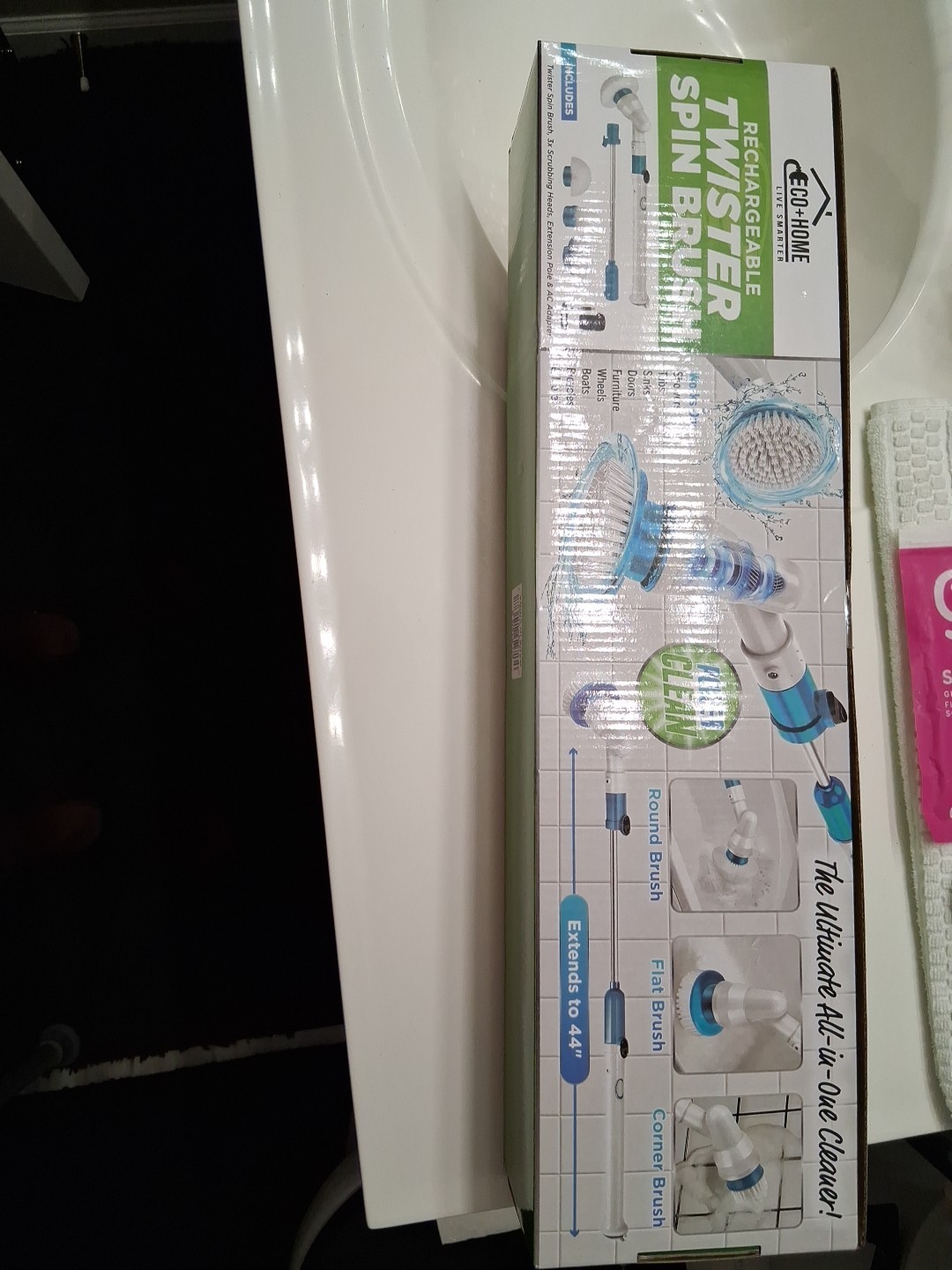 Shower Twister Spin Brush Ultimate All In One Cleaner-Rechargeable Adjustable