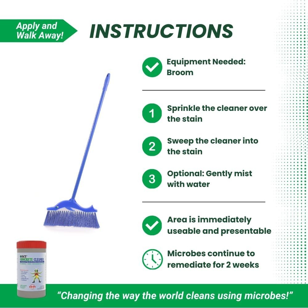 ACT Concrete Cleaner 2.5 lb Eco Dry Powder Oil Stain Remover Pet Safe HOA
