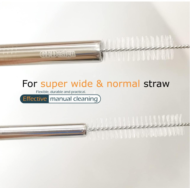 4 Pack 12 Inch Drinking Straw Cleaning Brushes Set Extra Long Pipe Tube Cleaner
