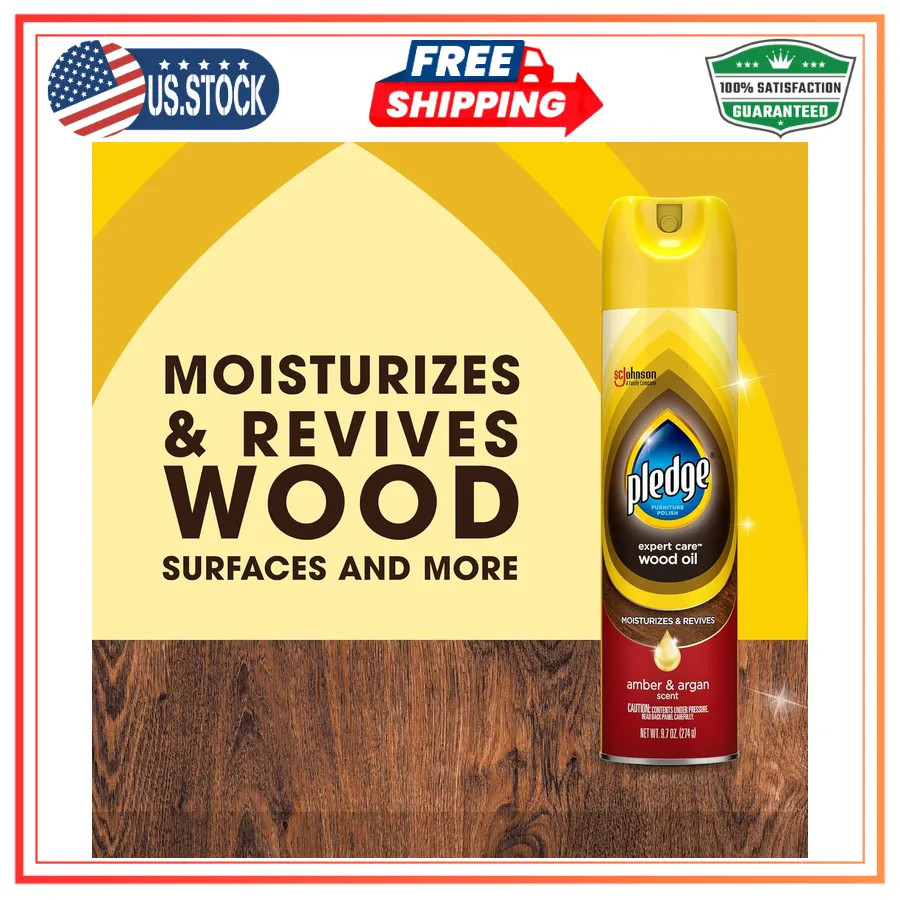 Pledge Moisturizing Wood Oil Furniture Conditioner & Dusting Spray 3 Pack 9.7oz