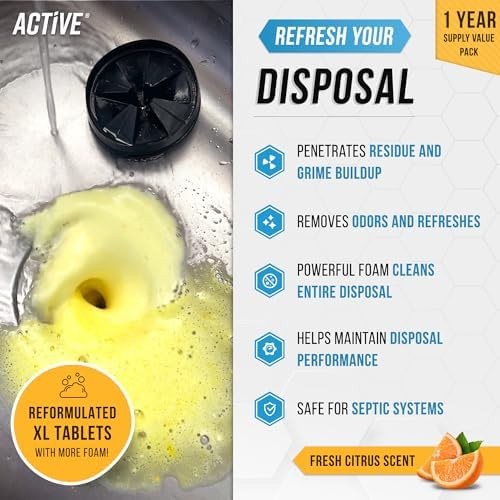 ACTIVE Washing Machine And Disposal Cleaning Tablets 48 Pack – Includes 12 Mo…