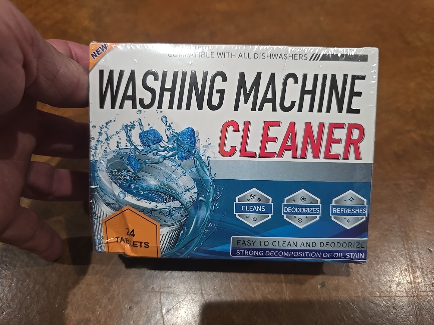 Washing Machine Cleaner Tablets 24 Pack Cleans/Deodorizes/Odor Removal Sealed