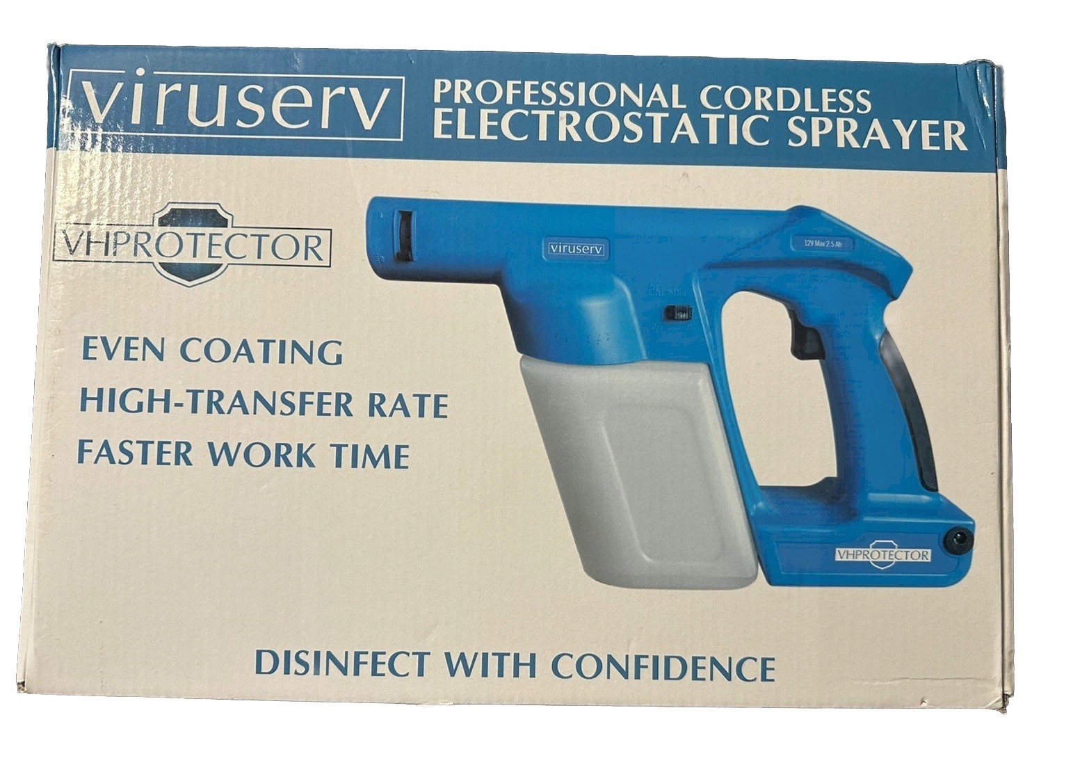 Viruserv Professional Cordless Electrostatic Disinfectant Sprayer